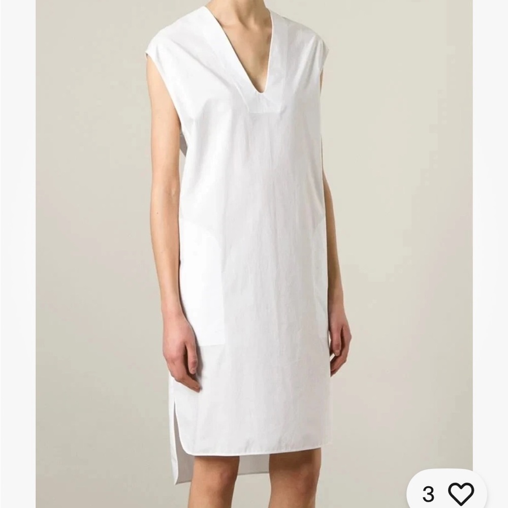 Acne Studios White Sleeveless V-Neck Dress